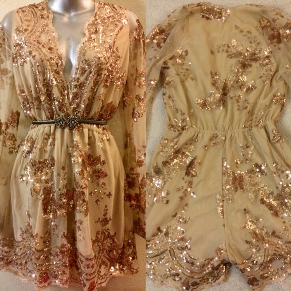 ‼️SOLD‼️ For Love and Lemons Sexy Sparkler Rompers - Picture 5 of 5